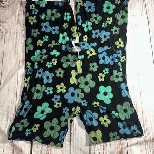 ASOS DESIGN kick flare trousers in blue and green floral print-6